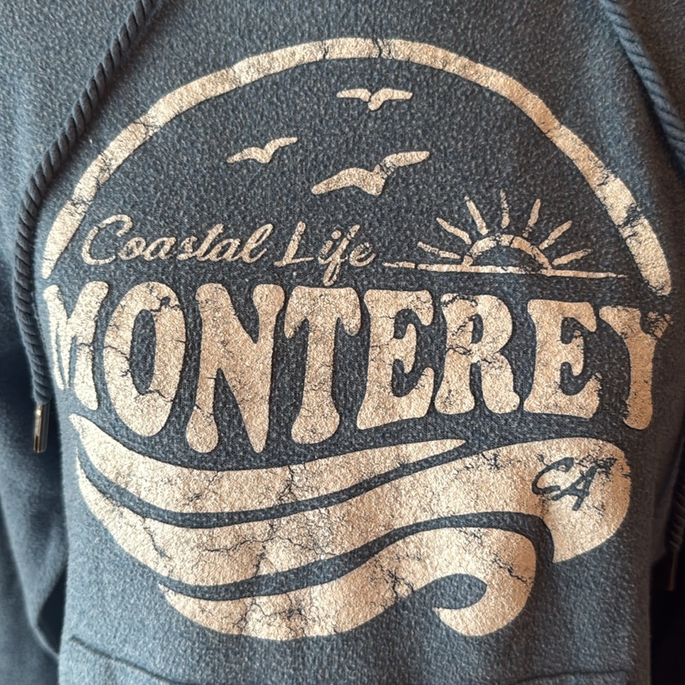 💙Bundle 3 for $19 - Monterey Coastal Life Blue Hoodie - Picture 3 of 4